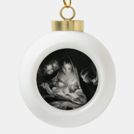 Krippe Baby Jesus Jungfrau Mary Angels Weihnachten Keramik Kugel-Ornament