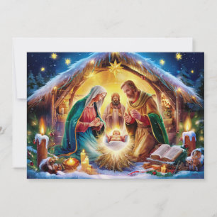 Krippe Baby Jesus Weihnachtskarte Nr. 3 Feiertagskarte