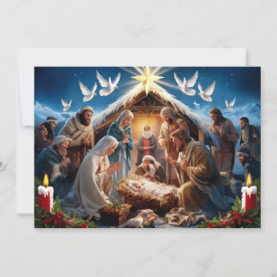 Krippe Baby Jesus Weihnachtskarte Nr. 5 Feiertagskarte