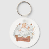 Krippe-Baby-Schlüsselanhänger Schlüsselanhänger (Rückseite)