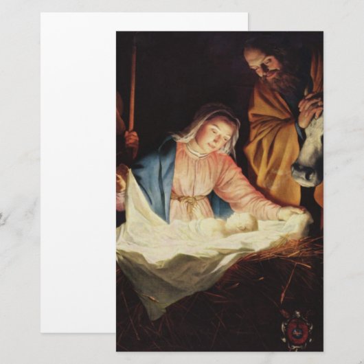 Krippe Briefpapier (Vorne/Hinten)