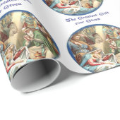 Krippe Christlich Geschenkpapier (Rolleneckpunkt)