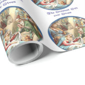 Krippe Christlich Geschenkpapier (Rolleneckpunkt)