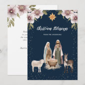 Krippe Christliche Weihnachtskarten Feiertagskarte (Vorne/Hinten)