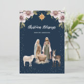 Krippe Christliche Weihnachtskarten Feiertagskarte (Stehend Vorderseite)