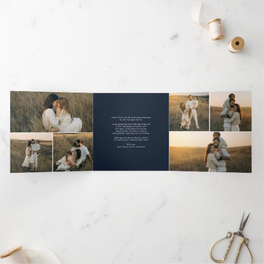 Krippe Christliches Jahr im Review Weihnachten Dreifach Gefaltete Urlaubskarte (Innenseite)