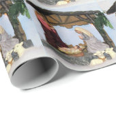 Krippe - Creche Christmas Village Paper Geschenkpapier (Rolleneckpunkt)