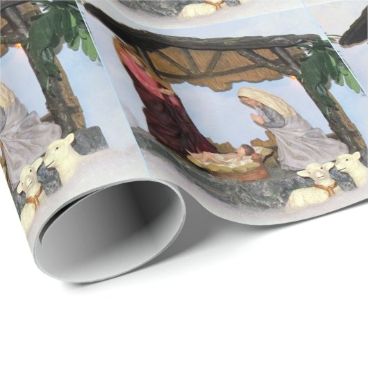 Krippe - Creche Christmas Village Paper Geschenkpapier (Rolleneckpunkt)