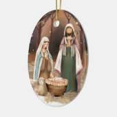 Krippe Custom Christmas Keramik Ornament (Links)