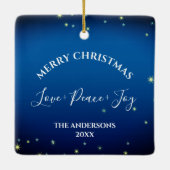 Krippe Custom Christmas Keramikornament (Rückseite)