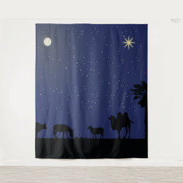 Krippe-Dekoration oder Weihnachtsspiel Wandteppich