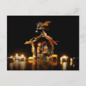 Krippe der Acorn-Elfen - Weihnachtskarte Postkarte (Vorderseite)