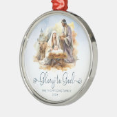 Krippe der Wasserfarbe Ruhm zu Gott Weihnachten Ornament Aus Metall (Links)