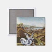 Krippe, die Details der Landschaft Magnet (Vorderseite/Rückseite)