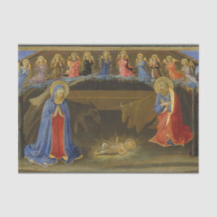 Krippe Engel Mutter Mary Baby Jesus Weihnachten Seidenpapier