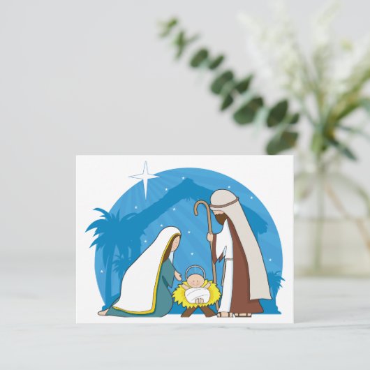 Krippe Feiertagskarte (Stehend Vorderseite)