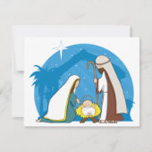 Krippe Feiertagskarte (Vorderseite)