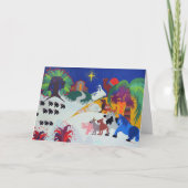 Krippe Feiertagskarte (Vorderseite)