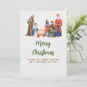 Krippe Feiertagskarte (Stehend Vorderseite)