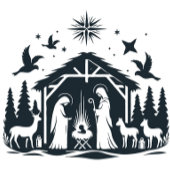 Krippe Feiertagspostkarte