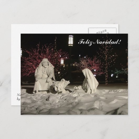 Krippe Feiertagspostkarte (Vorne/Hinten)