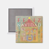 Krippe "Feliz Navidad" Magnet (Vorderseite/Rückseite)