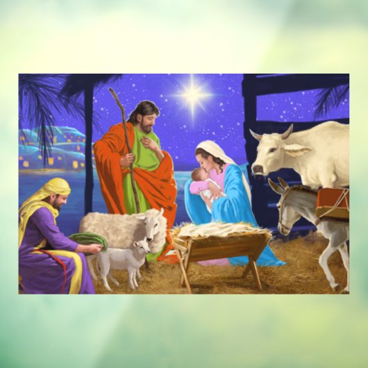 Krippe Fensteraufkleber (Blatt 3)