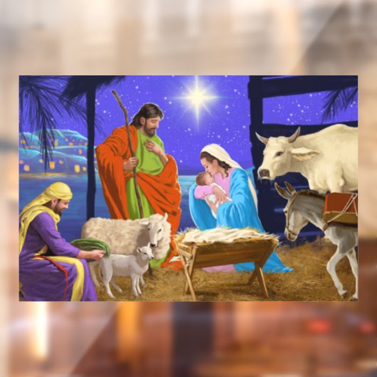 Krippe Fensteraufkleber (Blatt 2)