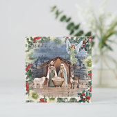 Krippe, Freude an der Welt, Feiertagskarte (Stehend Vorderseite)