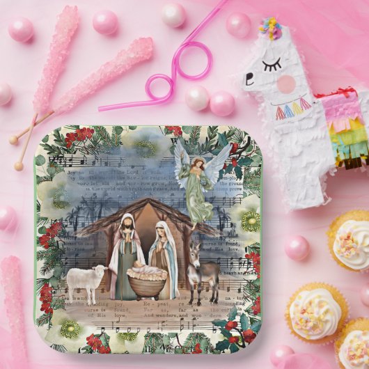 Krippe, Freude an der Welt, Pappteller (Party)