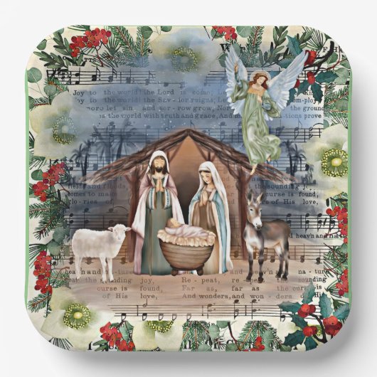 Krippe, Freude an der Welt, Pappteller (Vorderseite)