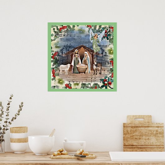 Krippe, Freude an der Welt, Poster (Küche)