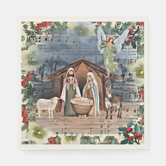 Krippe, Freude an der Welt, Serviette (Vorderseite)
