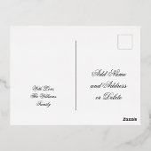 Krippe Frohe Weihnachten Folien Feiertagspostkarte (Rückseite)