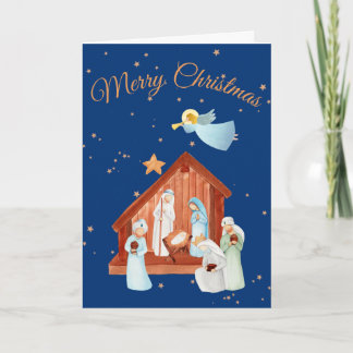 Krippe Frohe Weihnachten Karte