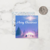 Krippe Frohe Weihnachten und ein glückliches neues Mitteilungskarte (Vorderseite/Rückseite Beispiel)