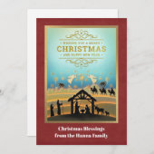 Krippe "Frohe Weihnachten und Glück im neuen Jahr" (Vorne/Hinten)