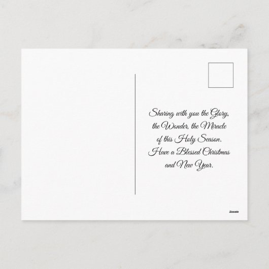 Krippe "Frohe Weihnachten und Glück im neuen Jahr" (Rückseite)