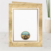 Krippe "Frohe Weihnachten und Glück im neuen Jahr" Karte (Rückseite)