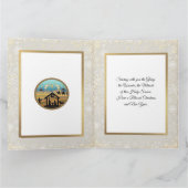 Krippe "Frohe Weihnachten und Glück im neuen Jahr" Karte (Innenseite)