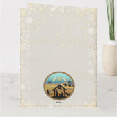 Krippe "Frohe Weihnachten und Glück im neuen Jahr" Karte (Rückseite)