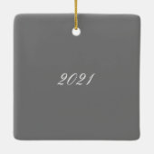 Krippe Frohe Weihnachtsfeier Keramik Ornament (Rückseite)