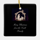 Krippe Frohe Weihnachtsfeier Keramik Ornament (Vorderseite)