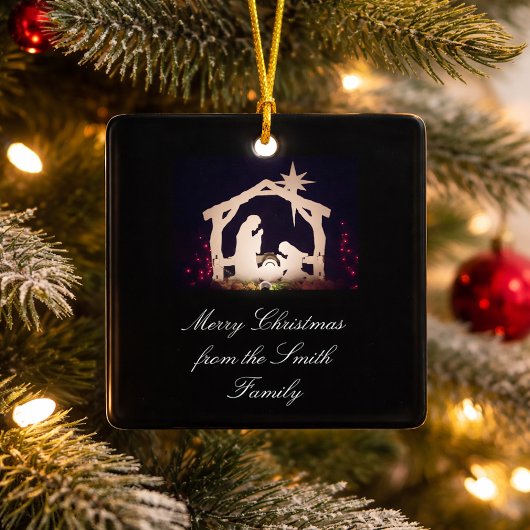 Krippe Frohe Weihnachtsfeier Keramik Ornament