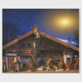 Krippe Geschenkpapier (Flach)