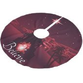 Krippe glauben polyester weihnachtsbaumdecke (Schrägansicht)