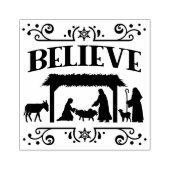 Krippe glauben WeihnachtsTinte Gummistempel (Prägung)