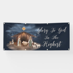 Krippe Gott Weihnachten Christliche Kirche Banner