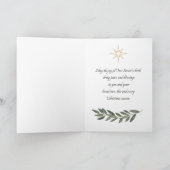 Krippe Green Weihnachtskarte Karte (Innenseite)