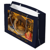 Krippe Große Geschenktüte (Rückseite Schrägansicht)